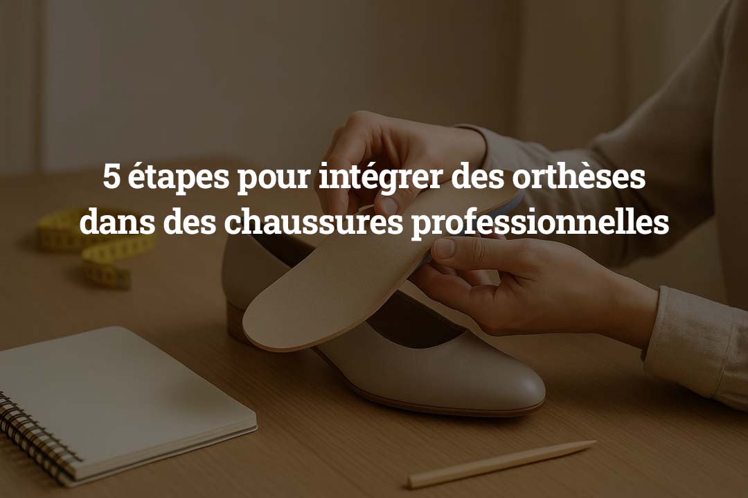 5 étapes pour intégrer des orthèses dans des chaussures professionnelles