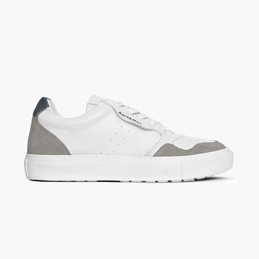 Chaussures cuir blanc confort hallux valgus unisex