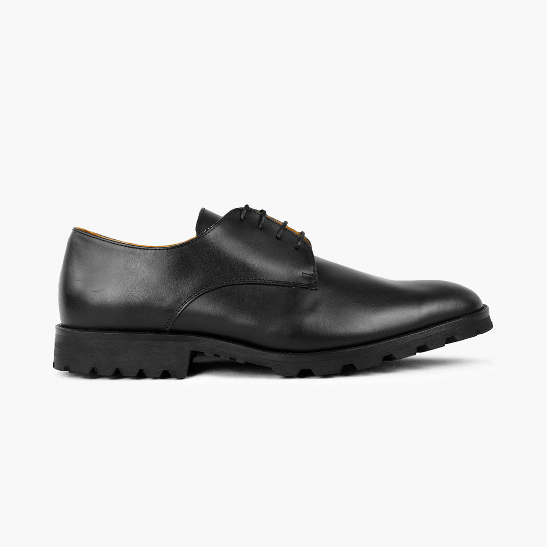 Derby homme noir sra semelle orthopédique