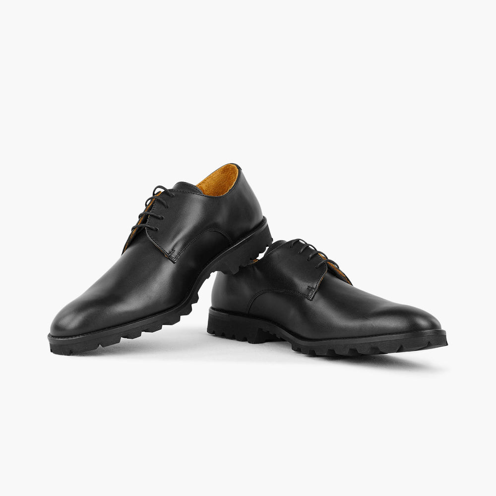 Derby homme noir sra confortable