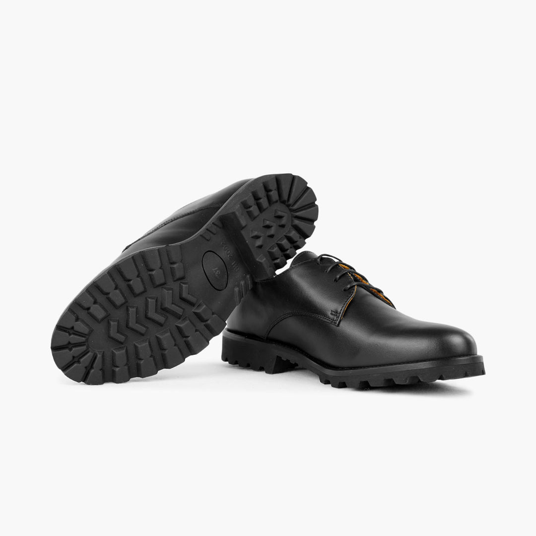 Derby femme noir sra semelles amovibles