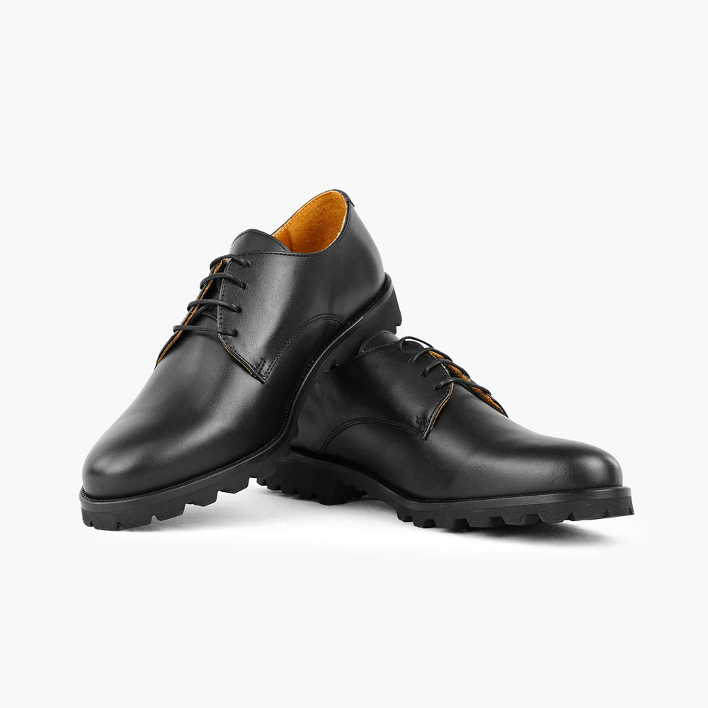 Derby femme noir sra semelle orthopédique